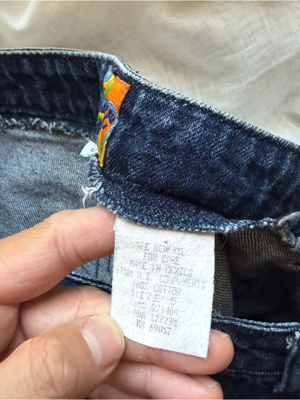 PARIS BLUES vintage dark‎ blue denim bootcut flare cotton jeans